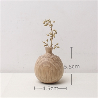 Mini vase i træ - høje 5,5 cm - B stil